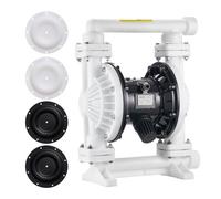 VEVOR Pompe Pneumatique à Double Membrane 95 L/min, Pompe à Diaphragme Pneumatique Transfert d'Huile Usagée, Entrée Sortie Air Standard, Corps Polypropylène, pour Diesel, Graisse, Kérosène, Essence