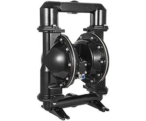 VEVOR Pompe pneumatique à double membrane, entrée et sortie de 50 mm, alliage d'aluminium, 158,4 GPM, pompe de transfert à membrane en nitrile pour pétrole, diesel, huile, fluides à faible viscosité