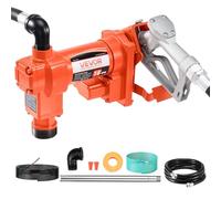 VEVOR Pompe de Transfert de Carburant Antidéflagrante, Débit 61 L/min, Puissance 1/4 CV 186 W, 12 V DC Pompe de Transfert De Carburant, Y Compris Les Tuyaux de Sortie et D'aspiration, Adaptée À L'esse