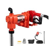 VEVOR Pompe Transfert Carburant 230 V CA Pompe Transfert Diesel Électrique 57 L/min, avec Pistolet Carburant Arrêt Automatique, Tuyau de Refoulement, pour Essence, Kérosène, Biodiesel, Mélange Éthanol