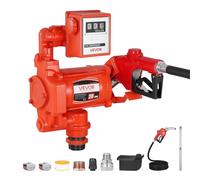 VEVOR Pompe Transfert Carburant 230 V CA Pompe Transfert Diesel Électrique 76 L/min, avec Débitmètre, Pistolet Carburant Arrêt Auto, Tuyau de Refoulement, pour Essence, Kérosène, Biodiesel, Éthanol