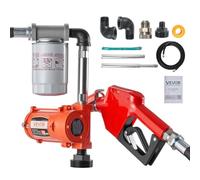 VEVOR Pompe Transfert Carburant 40 L/min Pompe Transfert Gasoil 12 V CC avec Pistolet Arrêt Automatique, Tuyau Refoulement, Protection contre Surchauffe, Antidéflagrante, pour Essence Diesel Kérosène