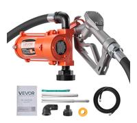 VEVOR Pompe Transfert Carburant 57 L/min Pompe Transfert Gasoil Fonte 12 V CC avec Pistolet Manuel, Tuyau de Refoulement, Protection contre Surchauffe, Antidéflagrante, pour Essence Diesel Kérosène