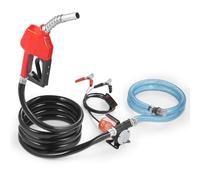 VEVOR Pompe Transfert Carburant Électrique Portable 12 V CC 8 GPM 30 L/min 1/5 CV Buse de Carburant Arrêt Automatique, Long Tuyau Entrée et Sortie, pour Mélange d'Essence, Diesel, Kérosène, Méthanol