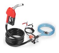 VEVOR Pompe Transfert Carburant Électrique Portable 12 V CC 8 GPM 30 L/min 1/5 CV Buse de Carburant Arrêt Automatique, Long Tuyau Entrée et Sortie, pour Mélange d'Essence, Diesel, Kérosène, Méthanol