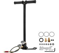 VEVOR Pompes à vélo Pompe de gonflage pour fusil à air comprimé à 3 étages 4500psi Tuyau de gonflage Filtre à gaz