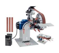 VEVOR Ponceuse à bande 1828,8×50,8 mm 1500 W Vitesse variable VFD Affûteur de couteaux 3 bandes