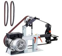 VEVOR Ponceuse à bande 2 CV, vitesse constante, 2 disques à bande 82 pouces avec 3 meules, ponceuse de table 110 V, disque 12 pouces et support d'outil plat pour la fabrication de couteaux