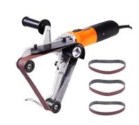 VEVOR Ponceuse à Bande, Ponceuse de Tubes Professionnelle 1300 W avec 6 Vitesses Variables 1100-3200 tr/min avec 3 Bandes Abrasives 40 x 760 mm pour Polissage, Finition, Élimination de la Rouille