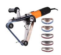 VEVOR Ponceuse à Bande, Ponceuse de Tubes Professionnelle 1300 W avec 6 Vitesses Variables 1100-3200 tr/min avec 50 Bandes Abrasives 40 x 760 mm pour Polissage, Finition, Élimination de la Rouille