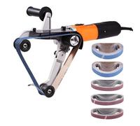 VEVOR Ponceuse à Bande, Ponceuse de Tubes Professionnelle 1300 W avec 6 Vitesses Variables 1100-3200 tr/min avec 100 Bandes Abrasives 40 x 760 mm pour Polissage, Finition, Élimination de la Rouille