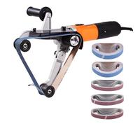 VEVOR Ponceuse à Bande, Ponceuse de Tubes Professionnelle 1300 W avec 6 Vitesses Variables 1100-3200 tr/min avec 100 Bandes Abrasives 40 x 760 mm pour Polissage, Finition, Élimination de la Rouille