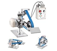 VEVOR Ponceuse à Bande Stationnaire 762x25,4 mm 550 W Backstand Mini, pour Coutellerie, Métallurgie, Travail Bois, Contrôle Vitesse Variable Continu VFD, avec 2 Modes Meulage, 3 Bandes Abrasives