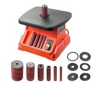 VEVOR Ponceuse à Broche Oscillante d'Établi 2000 tr/min Course 16 mm, 6 Manchons 12,7 mm 19 mm 25,4 mm 38,1 mm 50,8 mm 76,2 mm, Table Travail 390x415 mm pour Travail Bois, Ponçage Artisanal, Bricolage