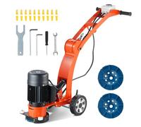 VEVOR Ponceuse électrique pour sol en béton 1500 W, surfaceuse de béton avec disque de ponçage de sol 180 mm, vitesse 1400 tr/min, moteur sans balais, meuleuse de surface pour granit, marbre, pierres