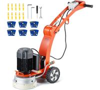 VEVOR Ponceuse électrique pour sols en béton, 250 mm, ponceuse à main, 3 CV, polisseuse pour sols en béton, ponceuse 2200 W, 1430 tr/min, moteur sans balais amélioré, ponceuse de surface