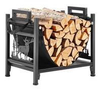 VEVOR Portant de Bois Chauffage d'Intérieur 45x31,5x41,5cm Capacité 18,1kg Avec Support