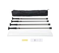 VEVOR Porte Anti-Poussière 10 x 4 m, Kit Barrière Anti-Poussière avec 4 Poteaux Télescopiques, Sac de Transport et Film Plastique, Idéal pour Rénovation Transformation Construction Chantier