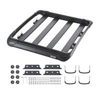 VEVOR Porte-bagage pour voiture, 1216 x 1020 x 142 mm, panier de toit universel en acier allié antirouille, galerie de toit avec capacité de charge maximale de 68 kg, pour SUV, véhicules, voyage, noir