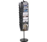 VEVOR Présentoir à brochures rotatif 10 niveaux 30 pochettes métal sur pied