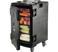 VEVOR Porte-conteneurs alimentaires isolés, 109 Qt Hot Box pour la restauration, Porte-conteneurs alimentaires en LLDPE avec double boucle, chargement frontal avec poignées, chargement final avec roue