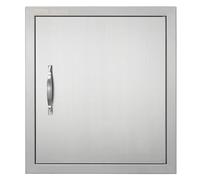 VEVOR Porte d'Accès pour Barbecue, Simple Porte de Cuisine Extérieure 457x508x45 mm, Porte Encastrée en Inox, avec Poignée et Crochet, pour Îlot de Barbecue, Station de Grillades, Placard Extérieure