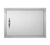 VEVOR Porte d'Accès pour Barbecue, Simple Porte de Cuisine Extérieure 610x432x46 mm, Porte Encastrée en Acier Inoxydable Réversible, avec Poignée, pour Îlot de Barbecue, Placard Extérieure, Jardin