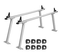 VEVOR Porte-Échelle pour Pickup Charge 363 kg, Porte-Bagages en Aluminium 180,3x78,7 cm, Support d'Échelle avec 8 Pinces en C sans Perçage, pour Kayak, Planche de Surf, Bois de Construction, Échelle