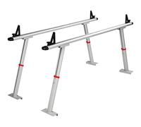 VEVOR Porte-Échelle pour Pickup Charge 363 kg, Porte-Bagages Hauteur Réglable 43-72 cm, Support d'Échelle en Alu avec 8 Pinces en C Sans Perçage, pour Kayak, Planche de Surf, Bois de Construction,