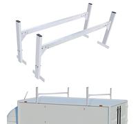 VEVOR Porte-Échelles de Toit pour Camionnette, Porte-Bagages en Alliage d'Aluminium 2 Barres, Barre de Toit Capacité de Charge 181 kg, Réglables 130-206 cm, Galerie de Toit pour Fourgonnettes, Voyage