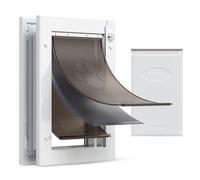 VEVOR Porte pour Animaux de Compagnie, Chatière à Triple Rabat Magnétique, Trappe pour Chien et Chat, Cadre en Alliage d'Aluminium et Panneau de Fermeture Isolé et Résistant aux Intempéries, Taille M