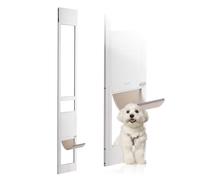 VEVOR Porte chien pour porte coulissante en verre – 1927–2049 mm, cadre alu, rabat et serrure, M