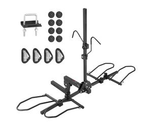 VEVOR Porte-Vélos pour 2 Vélos Porte-Bagages sur Attelage Capacité de Charge Maximale de 72,6 kg Compatible avec Receveurs de 50 mm pour Voitures SUV Camping-Car Caravane Camion Voyage Déplacement