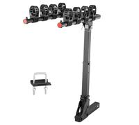 VEVOR Porte-Vélos pour 4 Vélos Porte-Bagages sur Attelage Capacité de Charge Maximale de 68 kg Compatible avec Receveurs de 51 mm pour Voitures SUV Camping-car Caravane Camion Voyage Déplacement