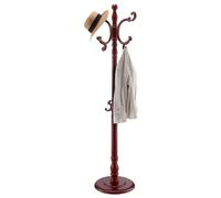 VEVOR Portemanteau sur Pied Portant à Vêtements avec Base Stable, 11 Crochets, Porte Manteau en Bois Autoportant pour Entrée, Chambre, Salon, pour Suspendre Manteaux, Chapeaux, Vestes, Écharpes, Sacs