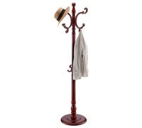 VEVOR Portemanteau sur Pied Portant à Vêtements avec Base Stable, 11 Crochets, Porte Manteau en Bois Autoportant pour Entrée, Chambre, Salon, pour Suspendre Manteaux, Chapeaux, Vestes, Écharpes, Sacs