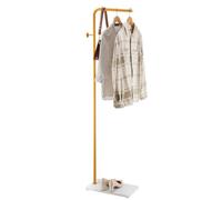 Portemanteau VEVOR, 450 x 250 x 1700 mm, portemanteau avec socle en pierre de quartz et 3 crochets ronds, porte-vestes pour entrée, salon, barre de support pour manteaux, chapeaux, sacs