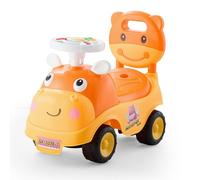 VEVOR Porteur Auto Enfants 19 à 36 Mois, Voiture à Pousser pour Tout-Petits, Capacité 22 kg, avec Klaxon et Musique, Rangement sous Siège, Développement Musculaire et Équilibre, pour Garçons, Filles