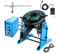 VEVOR Positionneur rotatif de soudage 30 kg, table tournante de positionnement de soudage 0-90° 1-12RPM 80W, avec mandrin de tour à 3 mâchoires de 31,4 cm et support de torche de soudage pour coupe,