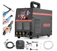 VEVOR Poste à Souder 3 en 1 Combiné CUT TIG MMA Découpeur Plasma 50 A Machine de Soudage TIG Stick 200 A avec Écran Numérique LED Fonctions 2T 4T PA PT pour Réparations Domestiques, Ateliers, 220 V
