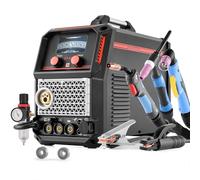 VEVOR Poste à Souder 5 en 1 Combiné CUT/TIG/Gas MIG/Flux MIG/MMA Découpeur Plasma sans Contact 50 A Machine Soudage Synergique 200 A Poste Soudage MIG Pulsé Aluminium 220 V Compatible Pistolet Bobine