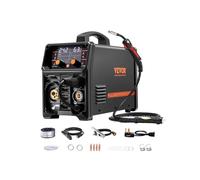 VEVOR Poste à Souder MIG, 250 A, Machine de Soudage Synergique Soudeuse Portable MIG sans Gaz au Gaz MMA Lift MIG PLUSE 5 en 1, avec Technologie Onduleur IGBT, Écran LCD, Torche Lift TIG Non Incluse