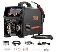 VEVOR Poste à Souder MIG, 250 A, Machine de Soudage Synergique Soudeuse Portable MIG sans Gaz au Gaz MMA Lift MIG PLUSE 5 en 1, avec Technologie Onduleur IGBT, Écran LCD, Torche Lift TIG Non Incluse