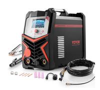 VEVOR Poste à Souder TIG, 200 A, Machine de Soudage Aluminium 6 en 1, Écran Affichage LED, TIG AC/DC/AC Pulsé/DC Pulsé/par Points, MMA à l'Électrode, Soudeur Électrique avec Contrôle Synergique IGBT