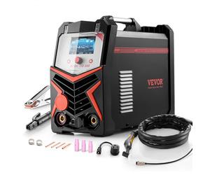 VEVOR Poste à Souder TIG, 200 A, Machine de Soudage Aluminium 6 en 1, Écran Affichage LED, TIG AC/DC/AC Pulsé/DC Pulsé/par Points, MMA à l'Électrode, Soudeur Électrique avec Contrôle Synergique IGBT