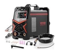 VEVOR Poste à Souder TIG, 205 A, Machine de Soudage 3 en 1, avec Grand Écran d'Affichage LED, Modes DC TIG/DC Pulse TIG/MMA (Stick), Soudeur Électrique avec Démarrage Haute Fréquence Onduleur IGBT