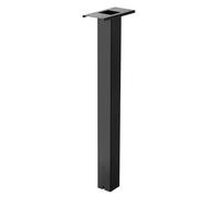 VEVOR Poteau de Boîte aux Lettres, 109,4 x 30 x 15 cm, Support de Boîte aux Lettres Encastré Acier Revêtement de Poudre, avec Plaque Universel, Poteau en Métal pour Usage Résidentiel Extérieur, Noir