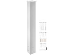 VEVOR - support de poteau de boîte aux lettres, 43 pouces, en acier recouvert de poudre blanche, pour l'extérieur