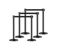 VEVOR Poteau de guidage 6 pièces avec sangle rétractable et base creuse pour théâtre mariage
