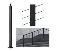 VEVOR Poteau de garde-corps escalier à câble trou incliné 30° 106,7x2,5x5cm noir
